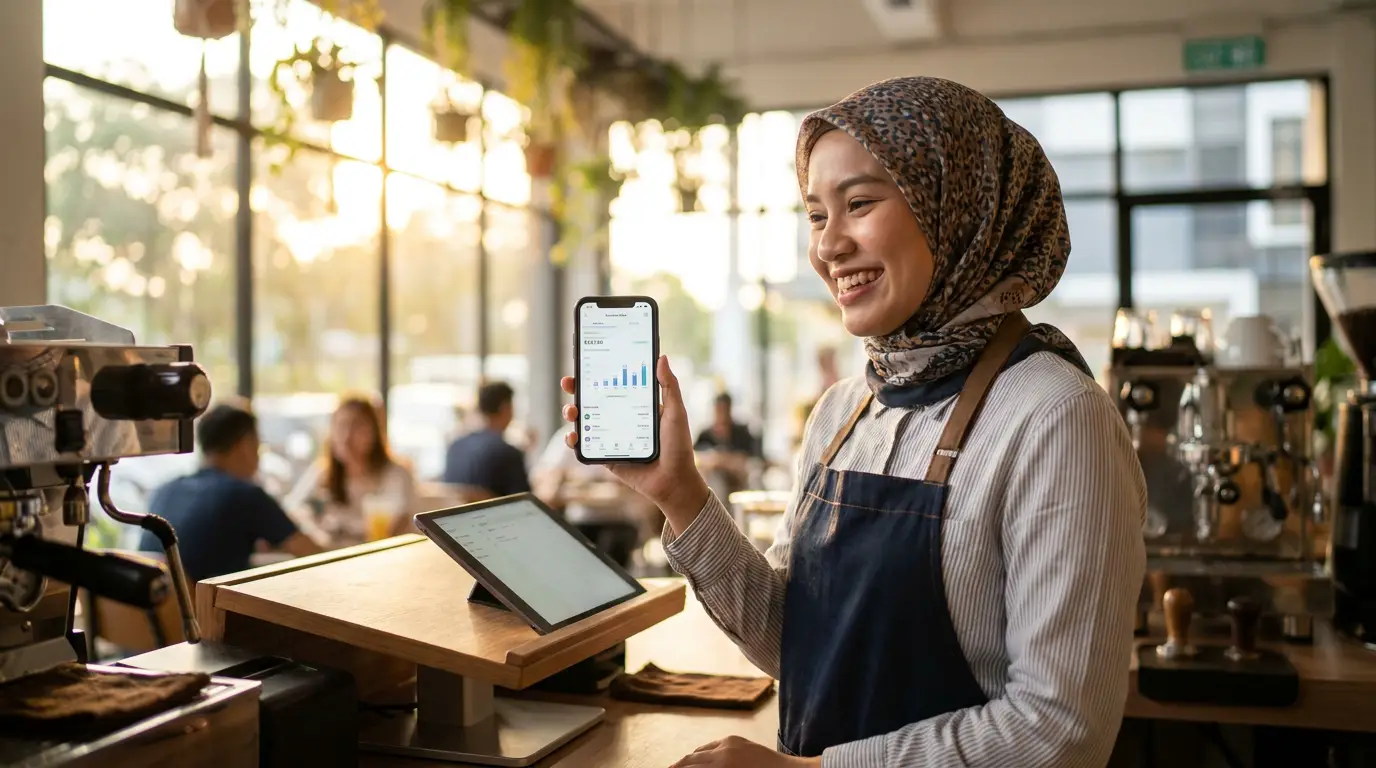 Business owner using Pitis POS