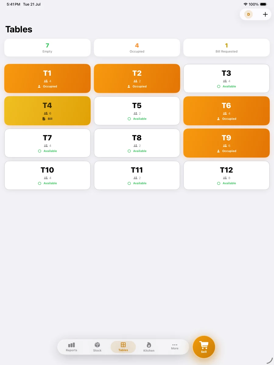Pitis POS on iPhone, iPad and Android devices